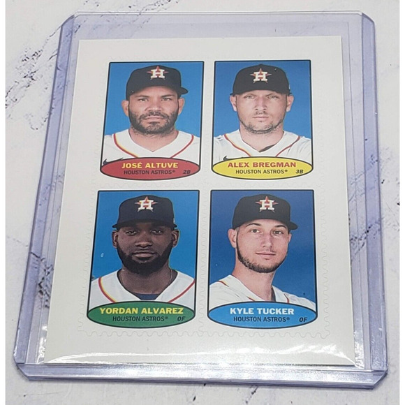 2023 TOPPS HERITAGE 1974 Stamps Altuve Bregman Yordan Alvarez Tucker 74BS 65-68 - Picture 3 of 4